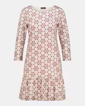 Платье с принтом и французскими рукавами Zermatt, розовый