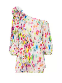 Платье с принтом и струящейся тканью Nocturne, мультиколор