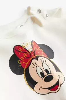 Платье с принтом и юбка из тюля H&M, белый