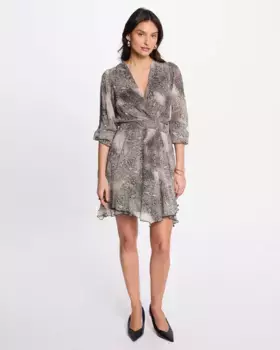 Платье с принтом и вырезом на запах Morgan, многоцветный