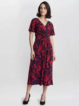 Платье с принтом из джерси geri Gina Bacconi, цвет Red/Blue