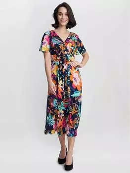 Платье с принтом из джерси хэтти Gina Bacconi, темно-синий/разноцветный