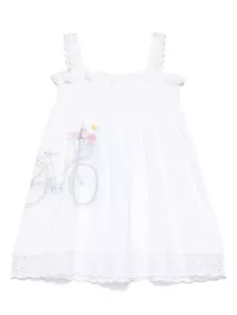 Платье с принтом Lapin House, белый