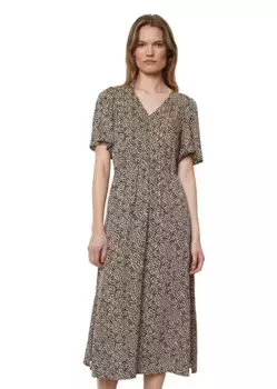 Платье с принтом Marc O'Polo "из струящегося вискозного твила", черный