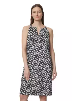 Платье с принтом Marc O'Polo "из легкой хлопковой вуали", черный