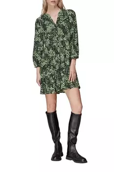 Платье с принтом «маргаритки» Whistles, зеленый