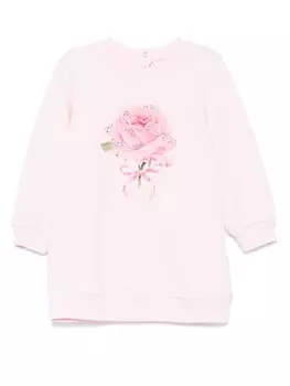 Платье с принтом Monnalisa, розовый