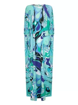 Платье с принтом Orchidee PUCCI, зеленый