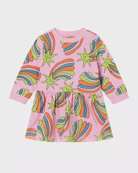 Платье с принтом «Падающие звезды», размер 6–36 м для девочек Stella McCartney Kids, цвет Pink
