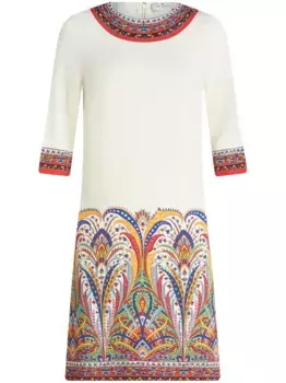 Платье с принтом пейсли ETRO, белый