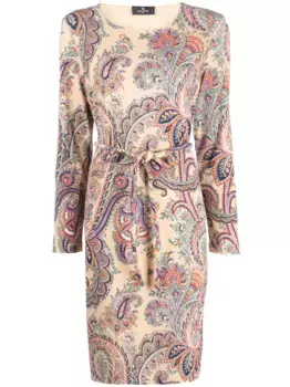 Платье с принтом пейсли ETRO, нейтральный