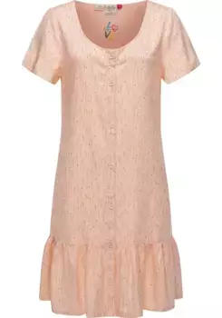 Платье с принтом Ragwear "Fialina", воздушное летнее платье с нежным цветочным принтом, розовый