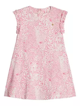 Платье с принтом Roberto Cavalli Junior, розовый