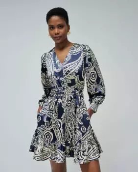 Платье с принтом Salsa Jeans, синий