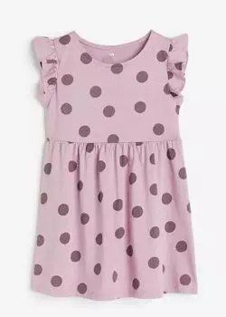 Платье с принтом точки H&M Points Print, светло-фиолетовый