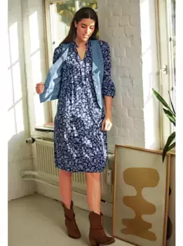 Платье с принтом "Вдохновение" "тканое платье" Inspirationen, белый