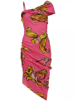 Платье с принтом Versace Jeans Couture Barocco, розовый