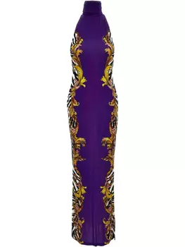 Платье с принтом Versace Jeans Couture, фиолетовый