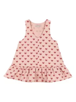 Платье с принтом в виде сердечек Konges Sljd, розовый