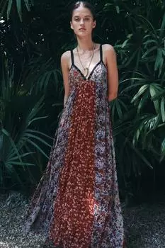 Платье с принтом ZARA, разноцветный