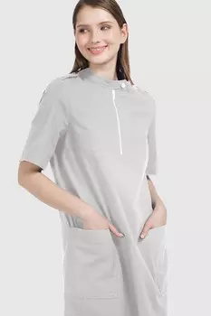 Платье с пришитыми складками Helmidge, серый