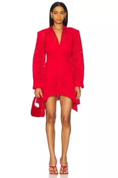 Платье с пуговицами и вышивкой "Deena" от Aknvas, poppy