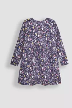 Платье с пуговицами спереди Jojo Maman Bb, голубой