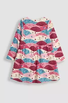 Платье с пуговицами спереди Jojo Maman Bb, фиолетовый