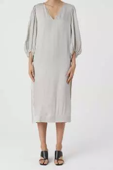 ПЛАТЬЕ С ПУХОВЫМИ РУКАВАМИ CLOSED, цвет grey alabaster