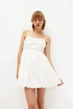 Платье с пышной юбкой H&M, белый