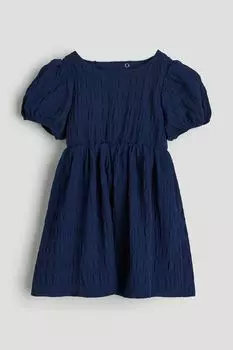 Платье с пышными рукавами H&M, синий