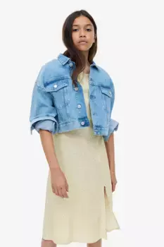 Платье с пышными рукавами H&M, желтый