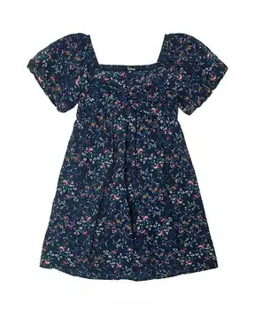 Платье с пышными рукавами и закрученной передней частью для больших девочек Trixxi, синий