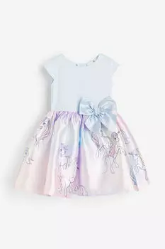 Платье с расклешенной юбкой H&M, синий