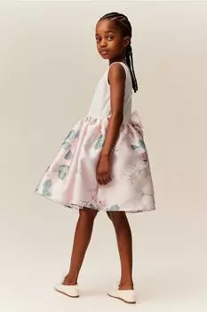 Платье с расклешенной юбкой H&M, розовый