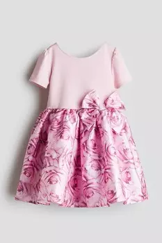 Платье с расклешенной юбкой H&M, розовый