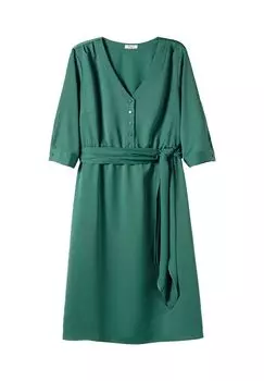 Платье с рукавами 3/4 и завязками sheego, цвет Opalgrn
