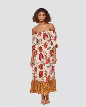 Платье с рукавами 3/4 и принтом Gisela, мультиколор