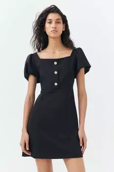 Платье с рукавами-фонариками H&M, черный