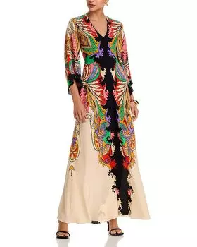 Платье с рукавами кимоно Etro, мультиколор