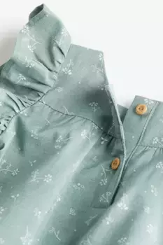 Платье с рукавами-крыльями H&M, зеленый