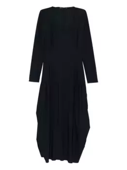 Платье с рукавами три четверти и V-образным вырезом High, синий