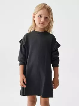 Платье с рюшами Baby Joana Mango, древесный уголь