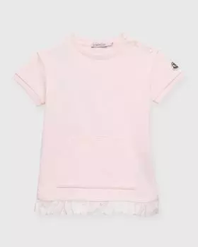 Платье с рюшами для девочек, размер 6M-3 Moncler, цвет Pink