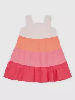Платье с рюшами Gap, розовый