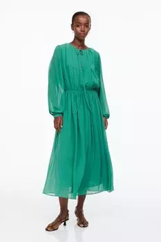 Платье с рюшами H&amp;M, бирюзовый