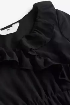 Платье с рюшами H&M, черный