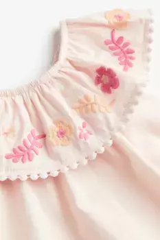 Платье с рюшами H&M, розовый