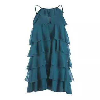 Платье с рюшами Kontatto, зеленый