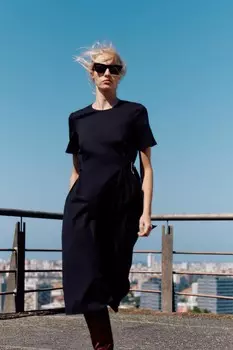 Платье с соответствующими деталями и пряжками ZARA, черный